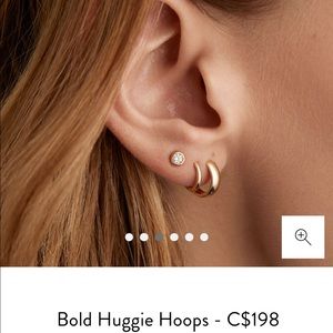 Mejuri bold huggie hoops gold